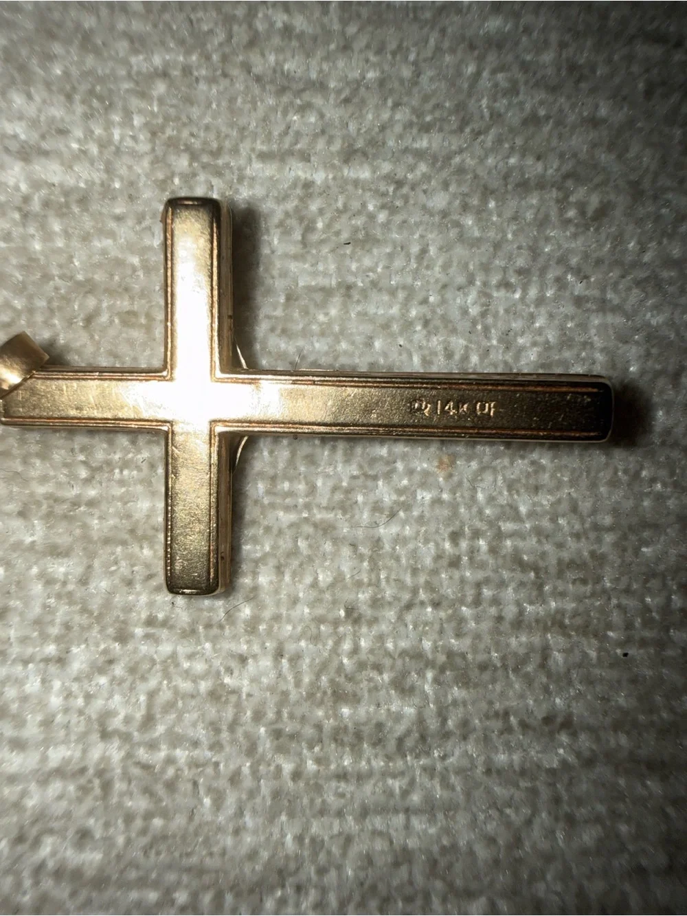 Gold Crucifix Pendant with Corpus 14 kt gold